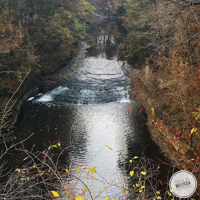 The gentle waterfall at Kankakee River State Park charms.