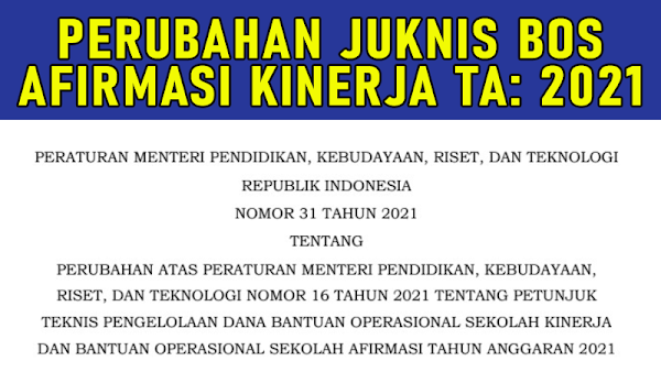 PERUBAHAN JUKNIS BOS AFKIN TAHUN ANGGARAN 2021