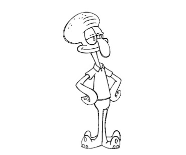 #1 Squidward Coloring Page