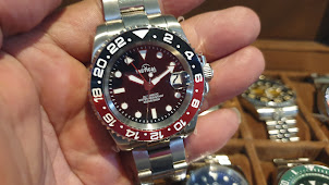 TACTICAL WATCH GMT BLACK DIAL 40mm COKE BLACK RED CERAMIC BEZEL - AUTOMATIC NH34 GMT