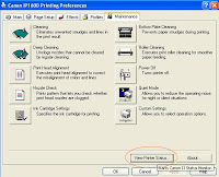 view printer status tab 