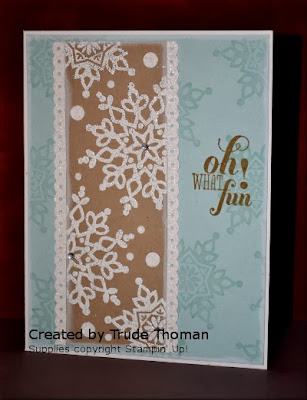 Festive Flurry, Christmas card, snowflake, Stamp with Trude, Stampin' Up!