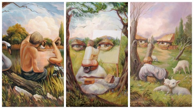 Lukisan lukisan Ilusi Hasil Karya  Oleg Shuplyak Contoh  