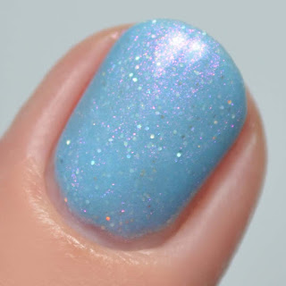blue shimmer nail polish