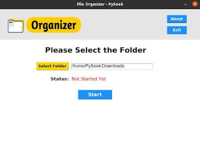 the file organizer application in python - PySeek