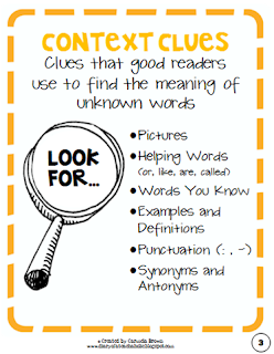 Image result for context clues anchor chart