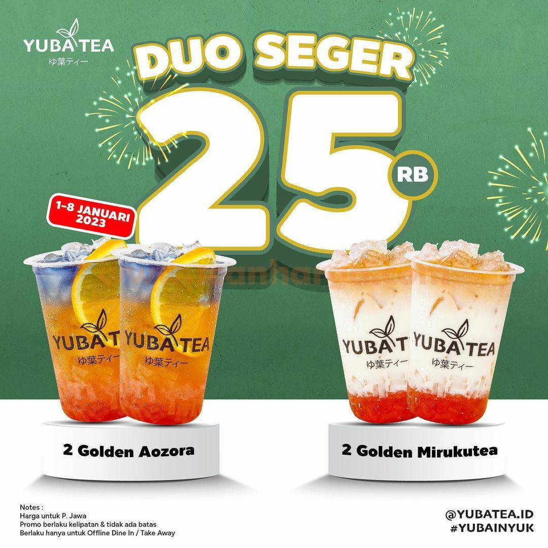 Promo YUBA TEA DUO SEGER – Harga Paket cuma Rp. 25Rb*