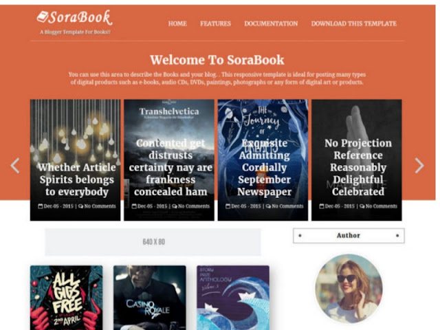 Sora Book Blogger Template  Blogger Template