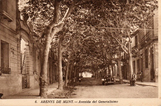 Arenys de Munt un tram de la Riera als anys 40