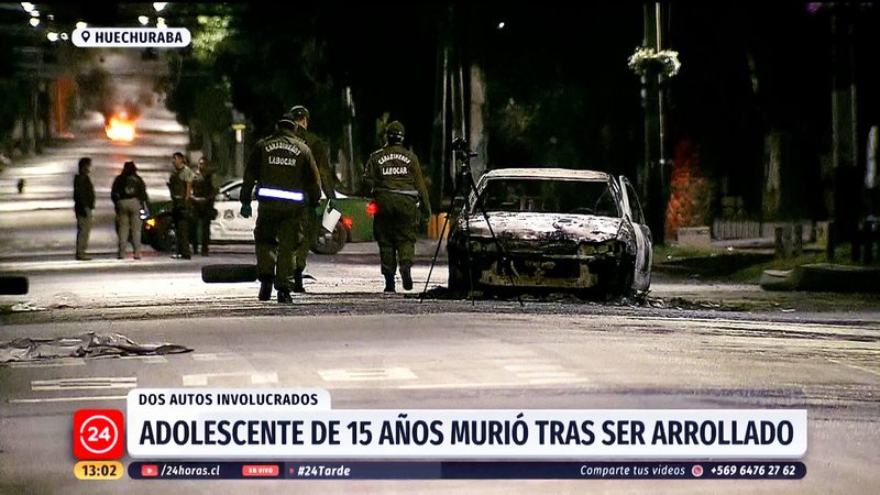 Adolescente de 15 años murió atropellado en barricada en Huechuraba