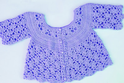 5 - IMAGEN Chaqueta a crochet a juego con vestido rosa para niña muy fácil y rápida Majovel Crochet