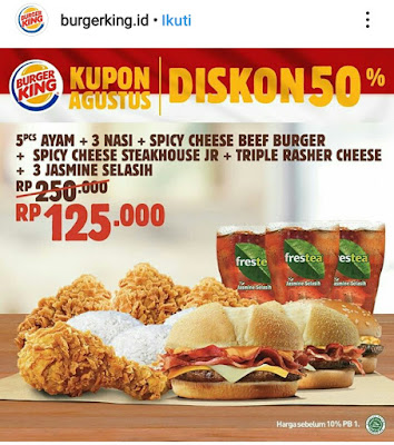 Diskon 50% Burger King