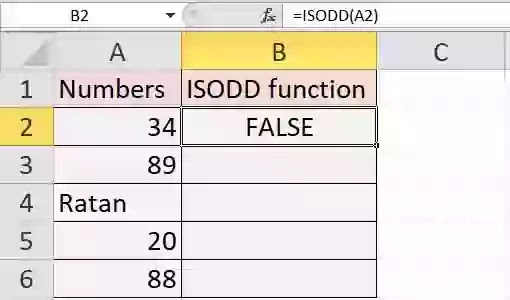 ISODD excel function in hindi