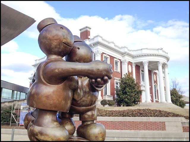 Dancing Couple statue on Plaza in front of Hunter Museum of American Art  (Photo by Wallace Braud)