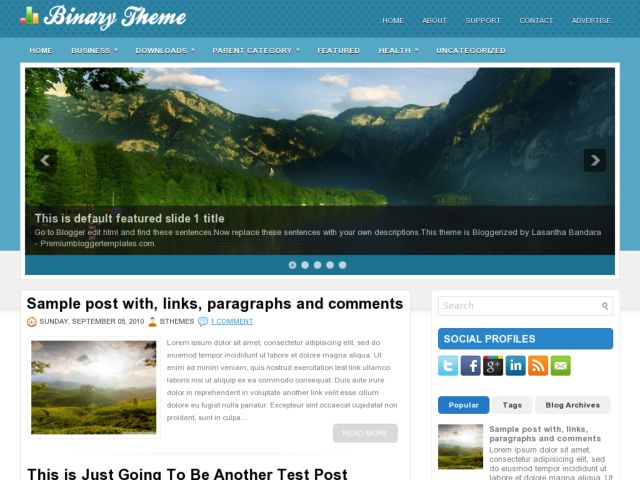 Bynary Blogger Template