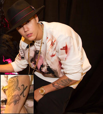 Justin Bieber new Tattoo Koi Fish 2013 Photo