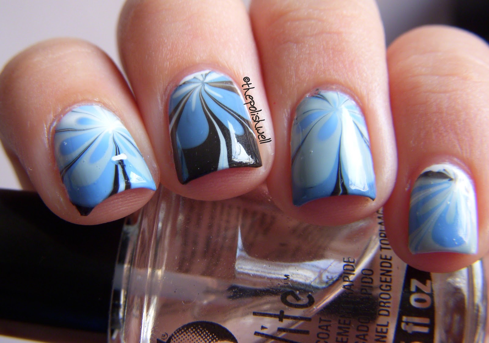 The Polish Well: Nail Ideas: Floral Water Marble!