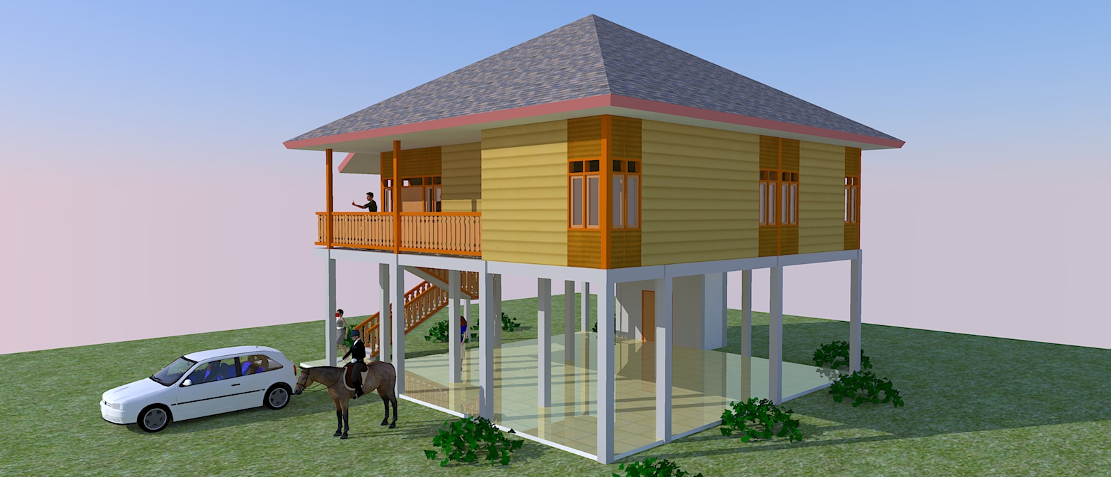  Rumah  Kayu  Jasa Pembuatan Site Plan