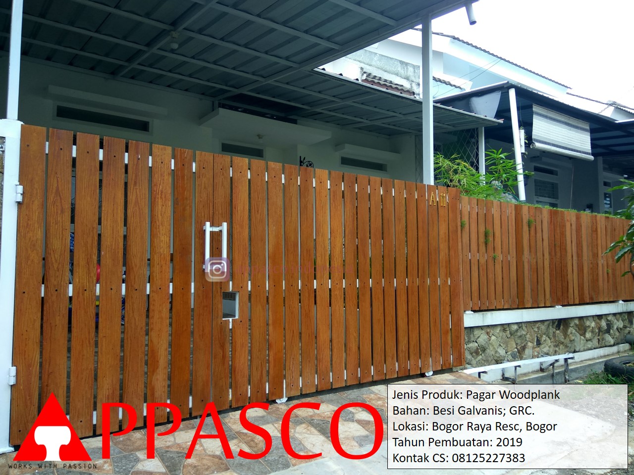  Pagar  Woodplank Motif Kayu  di Bogor Raya Residence Pagar  