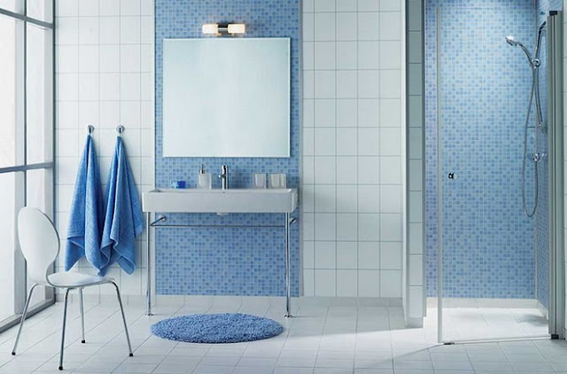 Modern and Beautiful Bathrooms Design Ideas with Blue Shades