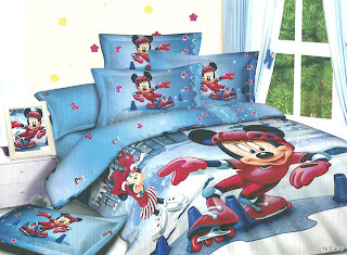 Sprei Motif Mickey Mouse Sepatu Roda