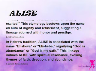 ▷ meaning of the name ALISE