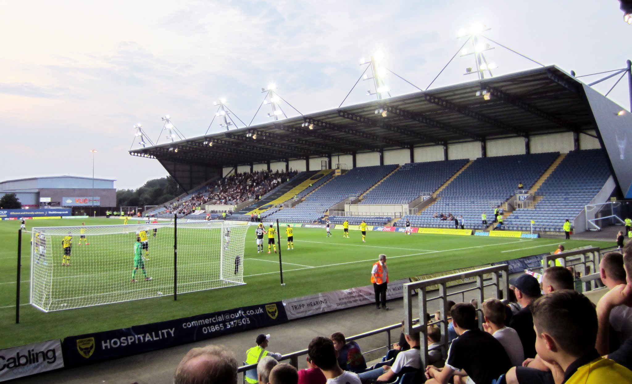 North stand at The Kassam Stadium