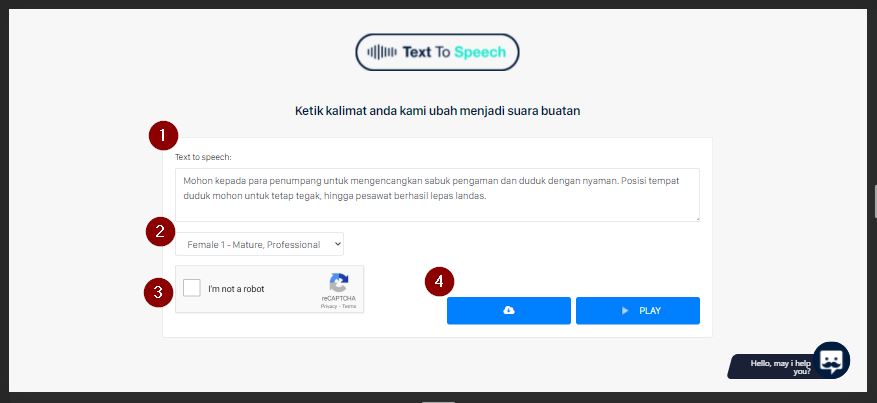 botika text to speech bahasa Indonesia