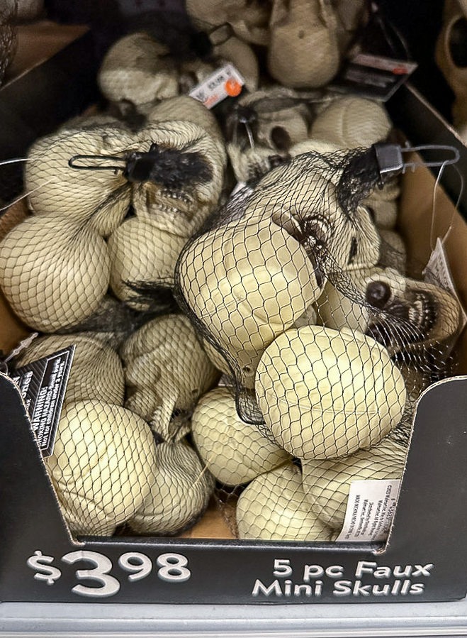 bag of faux skulls