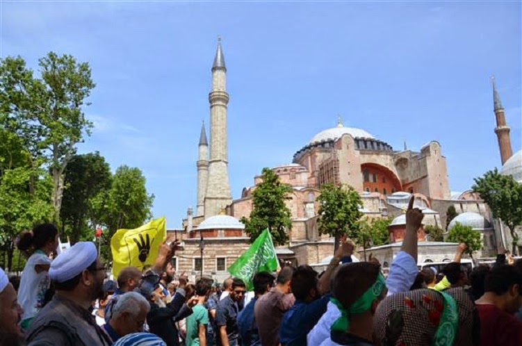 Near East: Protestors demand Hagia Sophia be turned into mosque