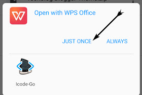 opening a document using wps office app
