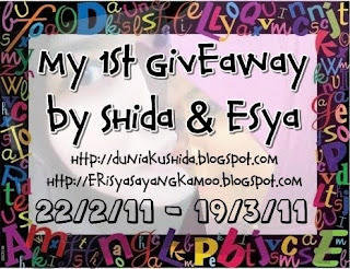 My 1st Give-Away by Shida & Esya