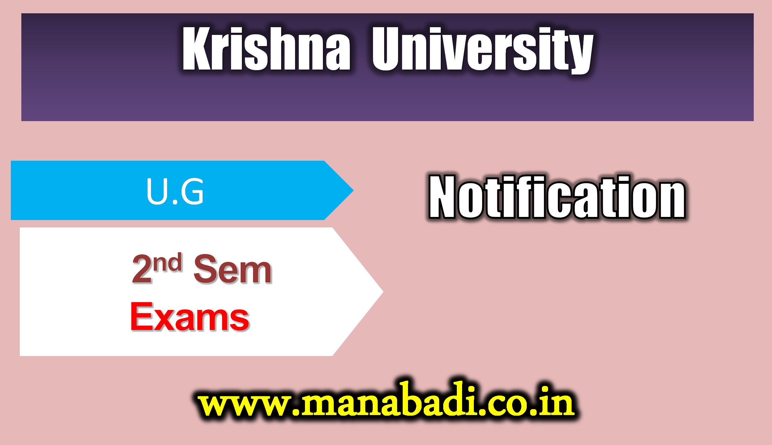 Krishna University UG 2nd Sem Reg/Supply Revaluation Notification REVISED