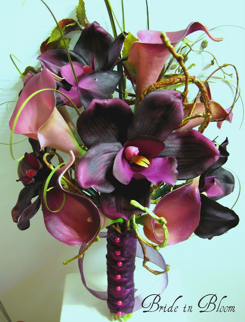 Real touch Calla Orchid wedding bouquet