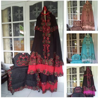 Mukena cerutti khas tasik handmade