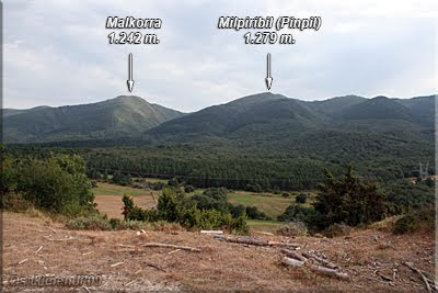 Vista de Milpiribil y Malkorra desde el depósito de aguas (Galarreta)