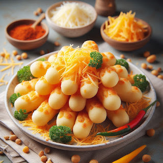 Kue kering kastengel dengan parutan keju diatasnya