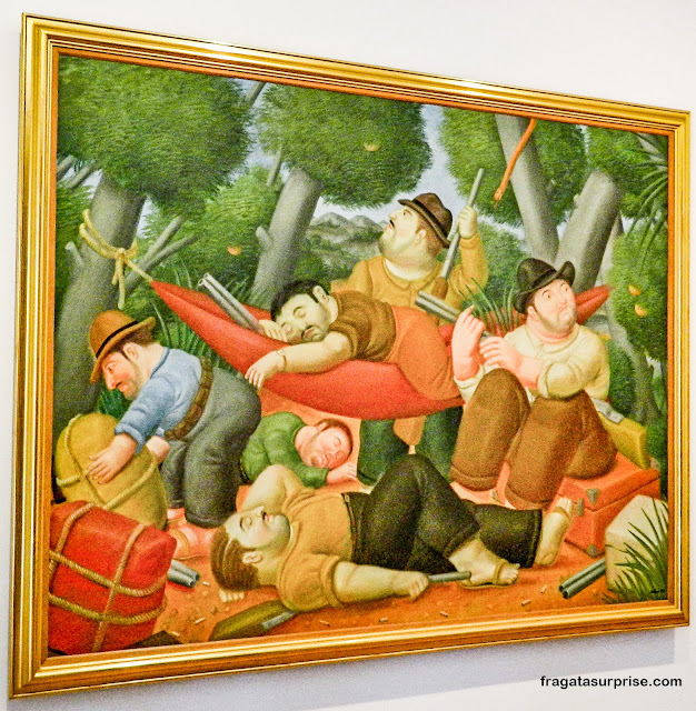 Fernando Botero: "A Guerrilha de Elizeo Velásquez" no Museu Botero de Bogotá