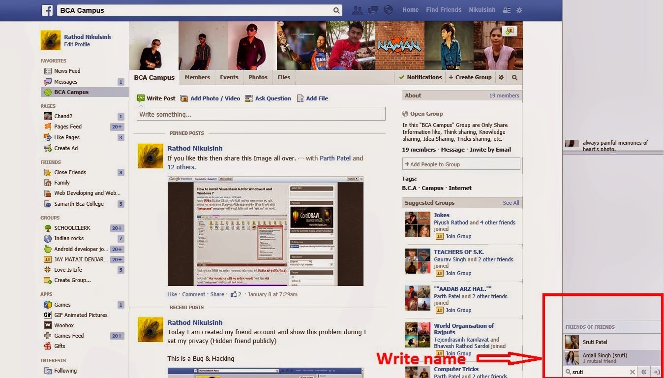 How to find Hidden friends in Facebook account Chand2 Like