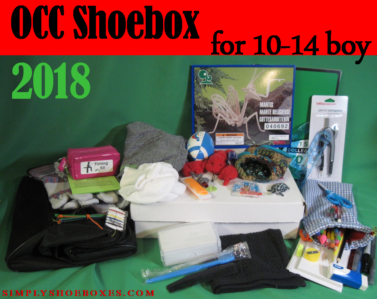 Simply Shoeboxes: Operation Christmas Child Shoebox for 10-14 Year Old Boy-  2018