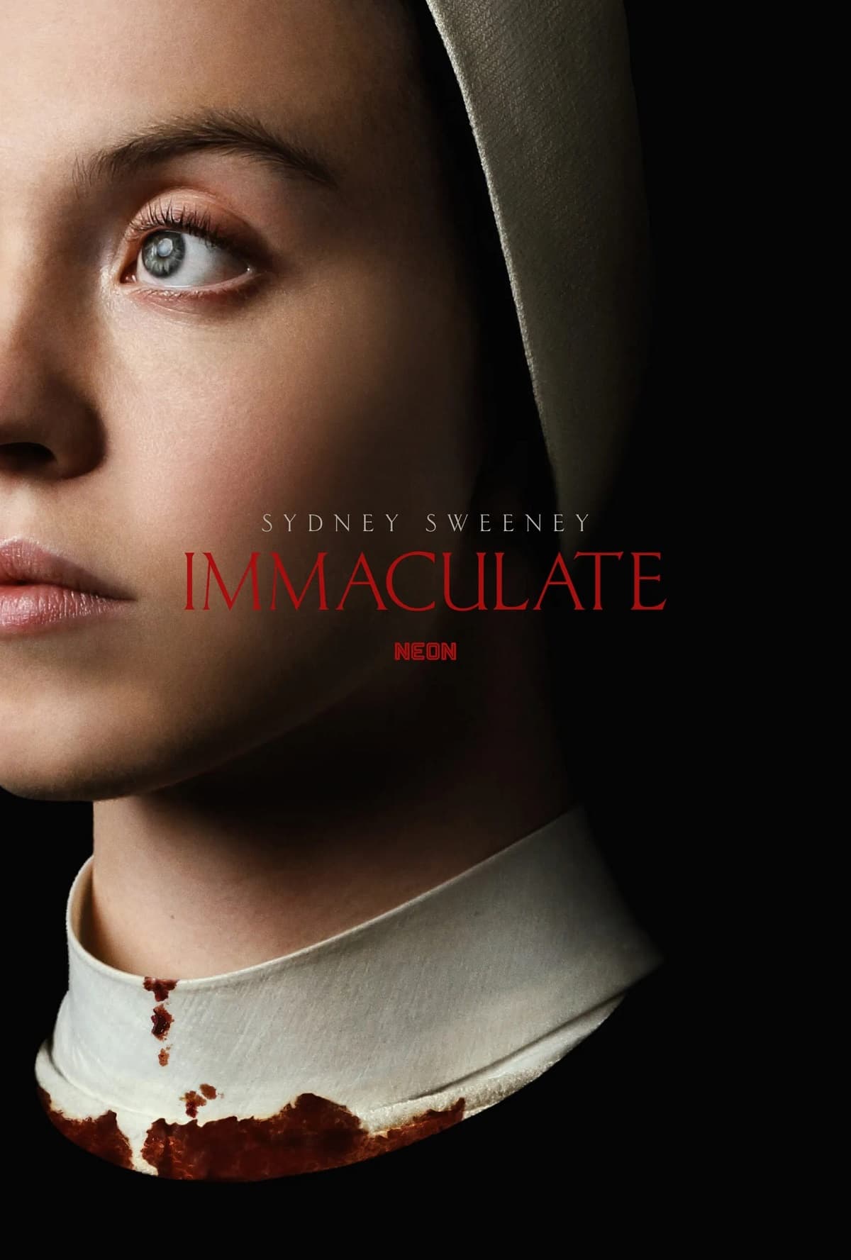 Официальный постер фильма ужасов Immaculate с Сидни Суини