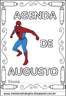 Capa para agenda escolar educação infantil