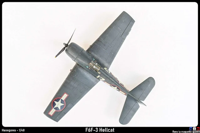 Maquette du F6F-3 Hellcat d'Hasegawa au 1/48.