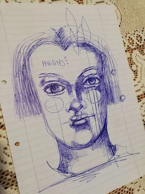 Zeichnungen-Gesichter-zeichnen-mit-Kugelschreiber-pen-drawing-face