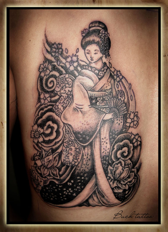 Attractive Japanese Geisha Tattoos Designs Ideas