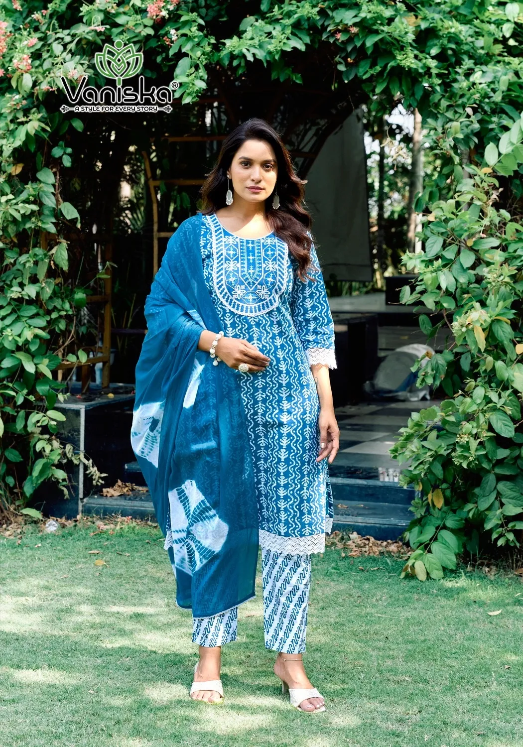 Cotton Culture Vol 1 Vaniska Batik Embroidery Work Readymade Pant Style Suits