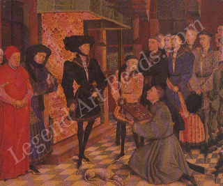 The Ducal Court this painting of Philip the Good and his w: courtiers shows the lavish 5. Lifestyle Van Eyck enjoyed for most of his career. 