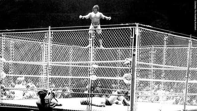 best wrestling moments Jimmy Superfly Snuka steel cage