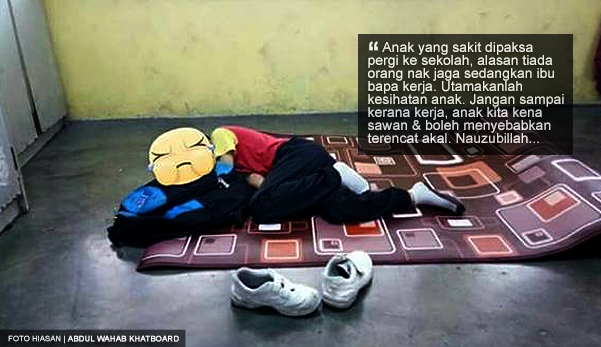 'Jangan sampai kerana kerja, anak kita kena sawan' - Guru tegur ibu bapa hantar anak ke sekolah walaupun sakit