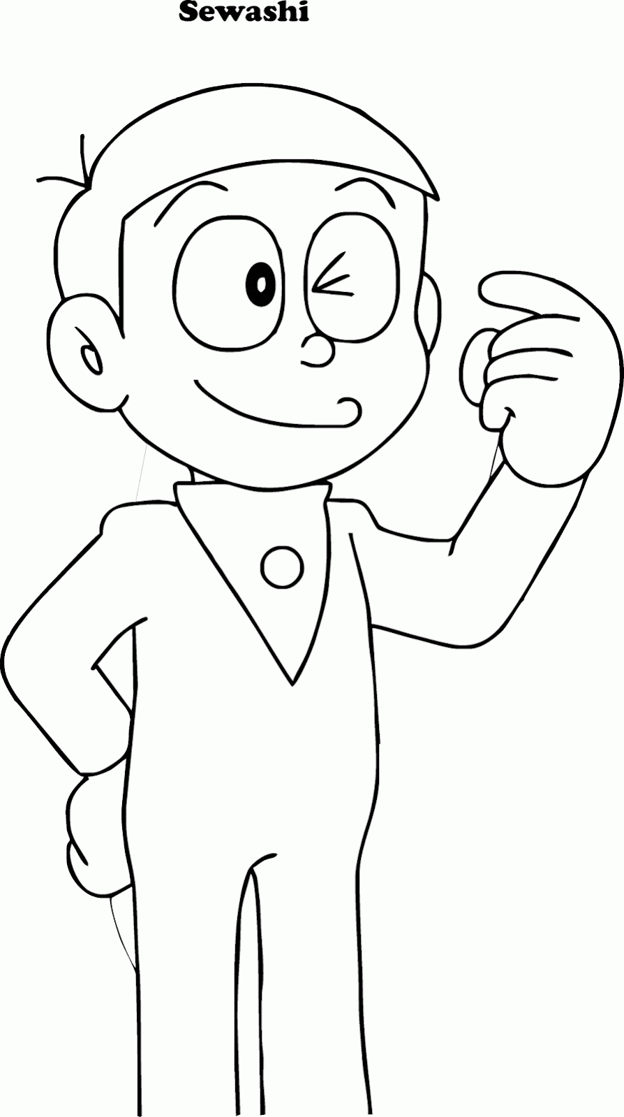 Gambar Mewarnai Nobita